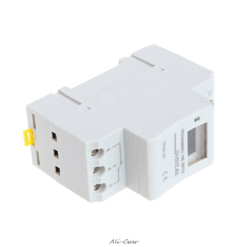 Ac 220v 16a digital lcd 7- dagars programmerbar timerreläbrytare