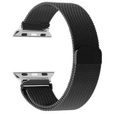 Milanese loop rem til Apple Watch band 44mm 40mm 45mm 49mm 41mm 38mm 42mm 44 mm Armbånd iWatch Series 9 3 6 5 SE 7 8 Ultra 2 sort black