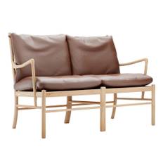 Carl Hansen - OW149-2 - Colonial Sofa, Oljad Ek, Lädergrupp C Sif - 92 - Sofaer - Ole Wanscher - Brun