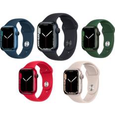 Apple Watch Series 7 Aluminium 45 mm (2021) | GPS + Cellular | Midnat | Sportsrem Midnatsblå