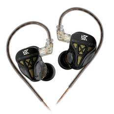 KZ-DQS 3,5 mm stik- øretelefoner Dynamisk lyd HIFI In-ear Mikrofon Hovedtelefoner med ledning Sport Gaming Headset Spil ørepropper