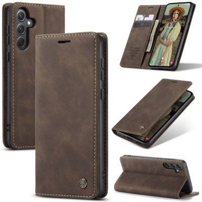 CaseMe Slim Plånboksfodral Samsung Galaxy A56 Brun