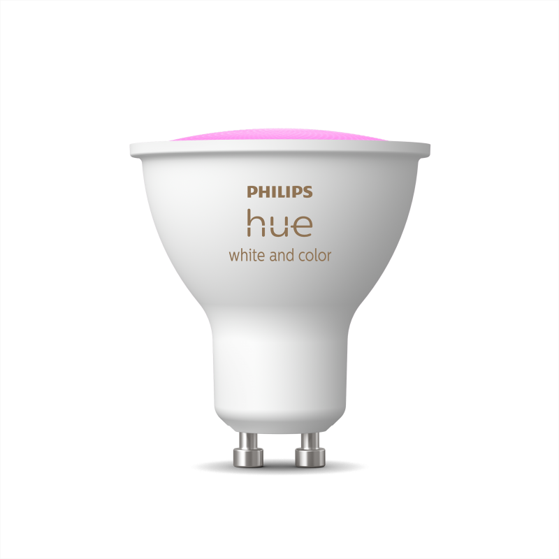 Philips Hue 4.2W GU10 1P EU spot - 1 stk pakning hvid og farve ambiance