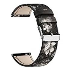 Vancle Armband för Garmin Vivoactive 5/3 armband läder kvinnor män, 20 mm mjukt ventilerande sportklockarmband, ersättningsarmband för Garmin Vivomove 3/HR/Luxe/Style