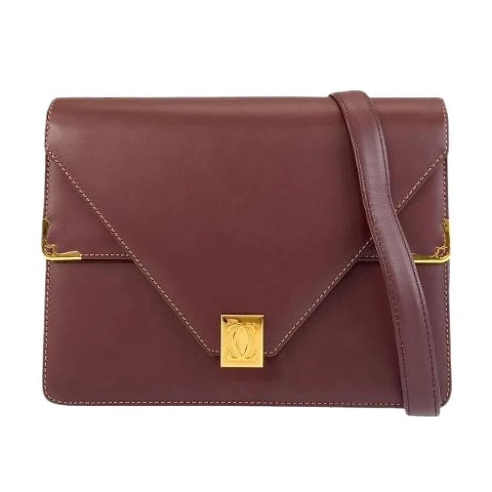Cartier Vintage - Pre-owned Must Line Läder Axelväska Vintage - Dam - ONE Size - Läder