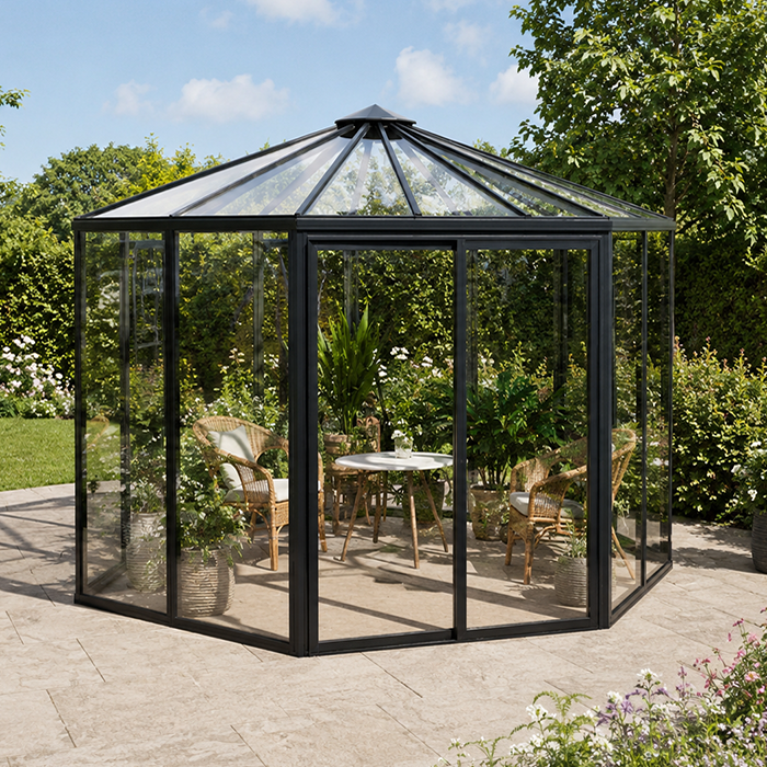 Bloomcabin Hexagon Växthus – Sexkantig elegans för din trädgård | Hexagon Växthus