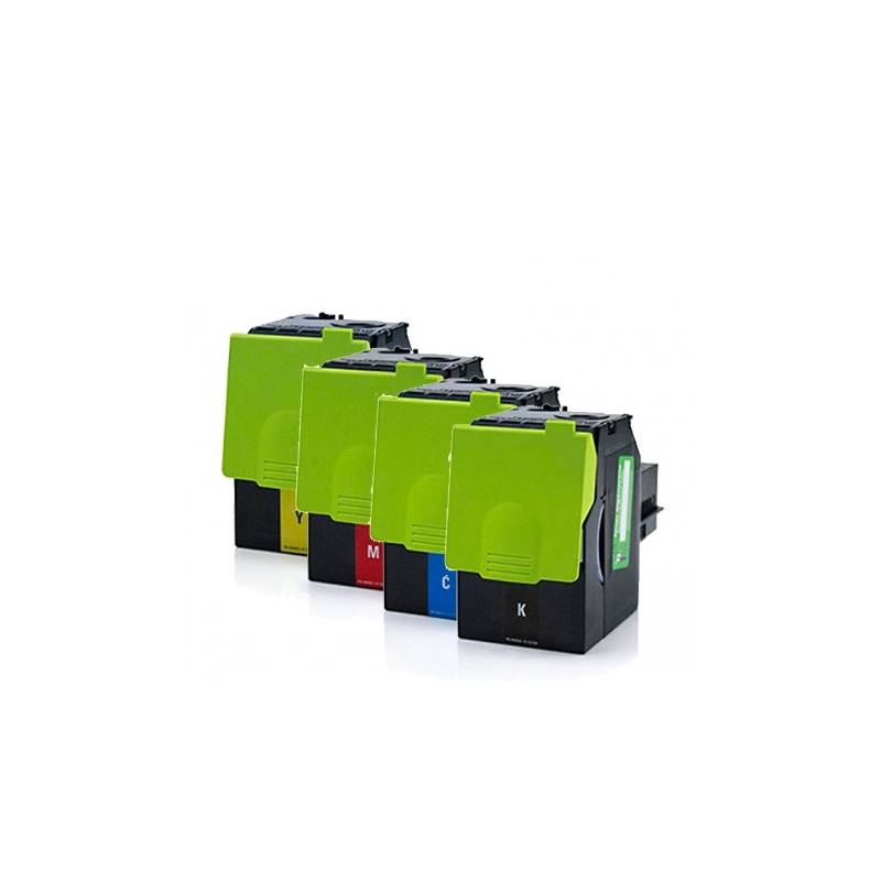Lexmark 702H XL Set Plus BK (2x702HK+702HC+702HY+702HM) 17000 sidor. Kompatibla (ej Lexmark original) tonerkassetter. CS310, CS410. Fri Frakt!