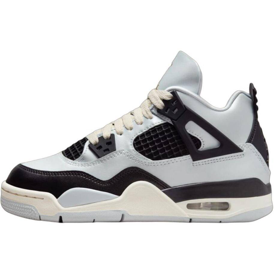 Air Jordan 4 Retro GS Platinum Gold Barn Sneakers Grå Pure-Platinum Metallic-Guld FZ8585-070 cm black