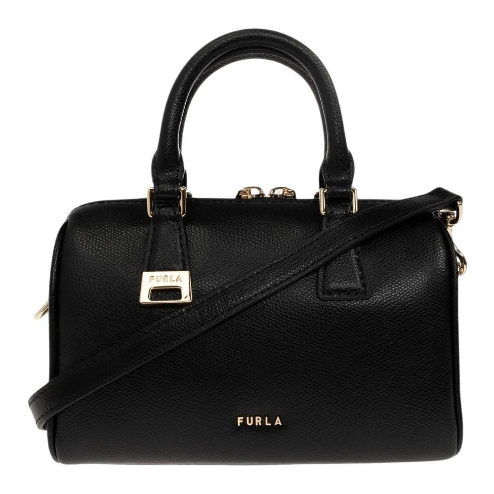 Furla Olivia Mini Boston Taske - Tasker - Dame - Sort - ONE SIZE - Uld