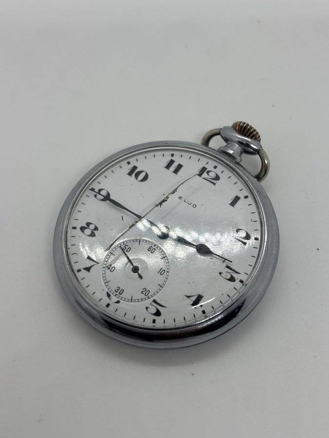 ELJO Pocket Watch, 16 Jewels, Swiss Made for renovation