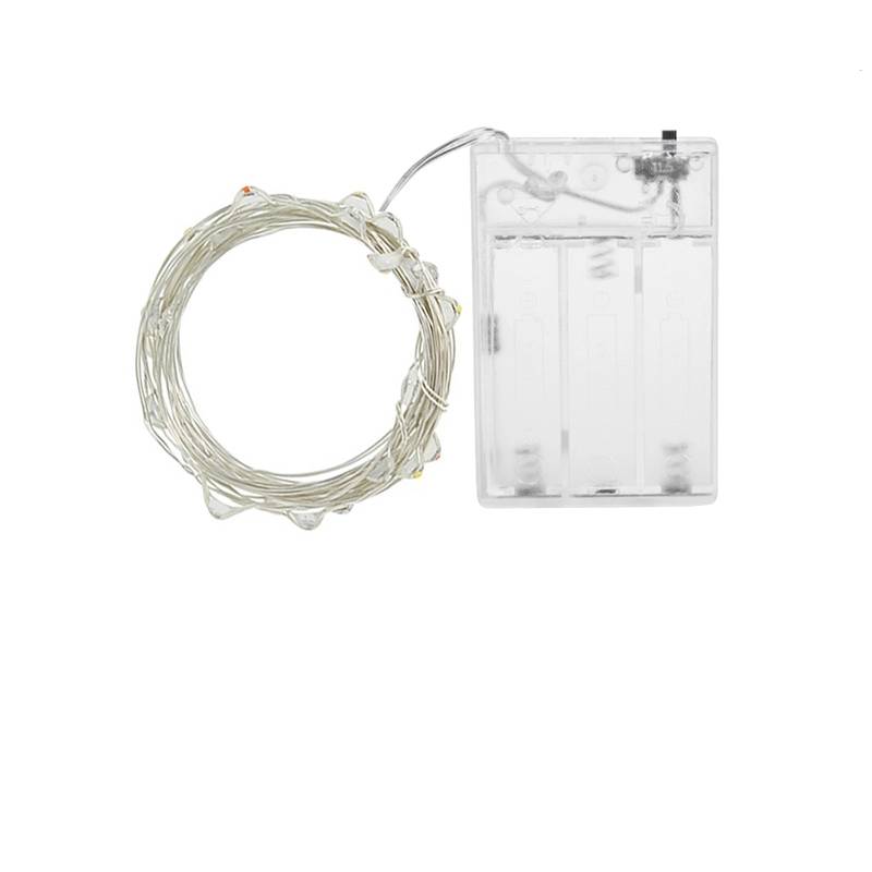 2m/5m/10m fotoklämma usb led ljusslingor fairy lights utomhus krans batteridriven juldekoration fest bröllopslampa - 5m 50 lysdioder / Vit