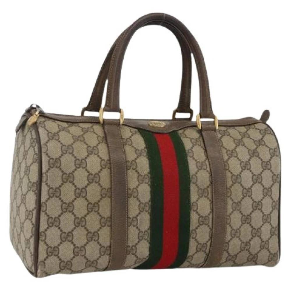 Gucci Vintage Pre-owned Vintage Boston Bag - Vintage - Dame - Beige - ONE SIZE - Uld