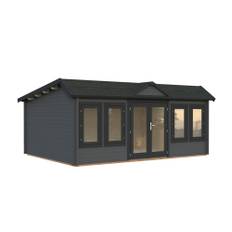 Palmako hytte Claudia Pent mørkegrå/antracit 19,4 m²