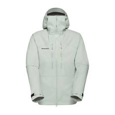 Hardshell-jakke Mammut Taiss HS Hooded Jacket Men (silver sage) Homme