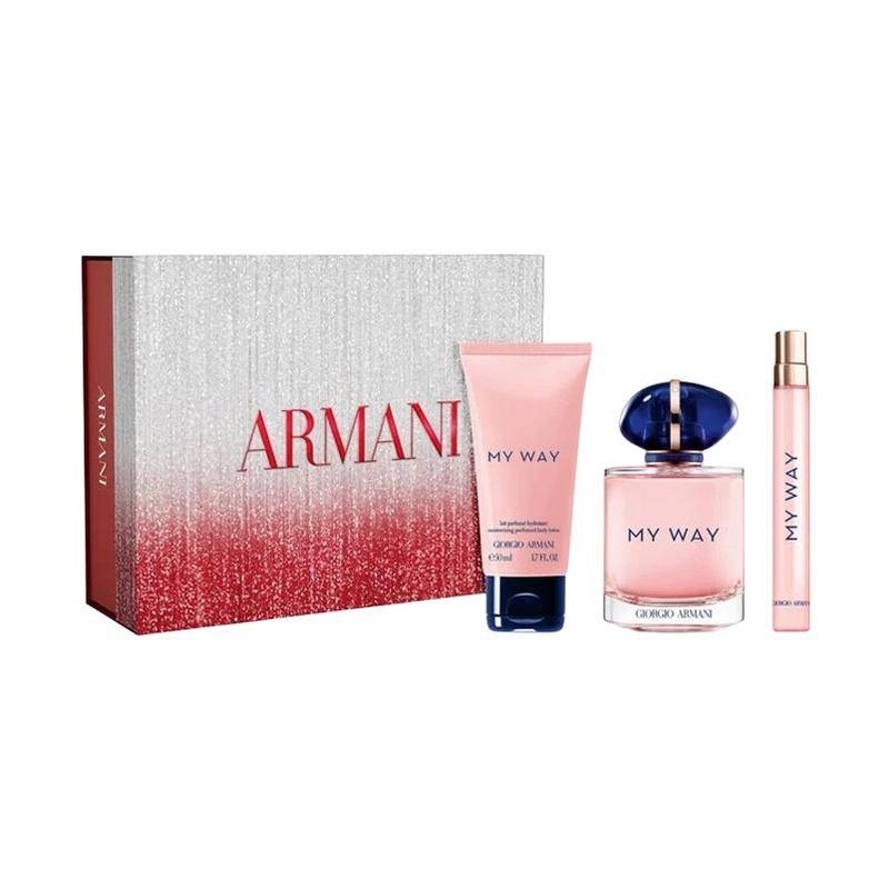 Armani Parfymset MY WAY Eau de Parfum EDP Träig Tre-delat set: My Way Eau de Parfum 90ml + My Way Eau de Parfum 10ml + My Way Body Lotion 50ml brun
