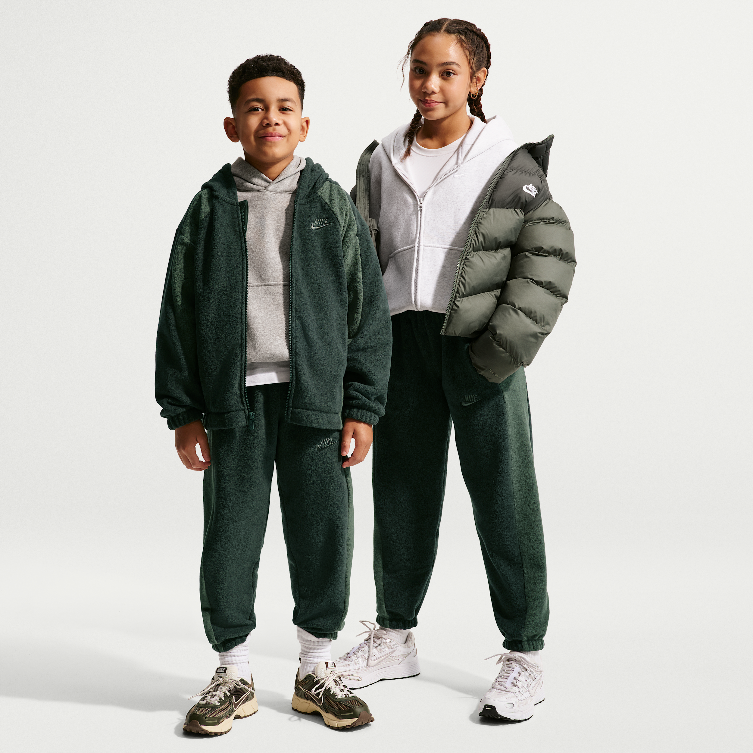 Vinterklare Nike Club Fleece-joggers til større børn - grøn