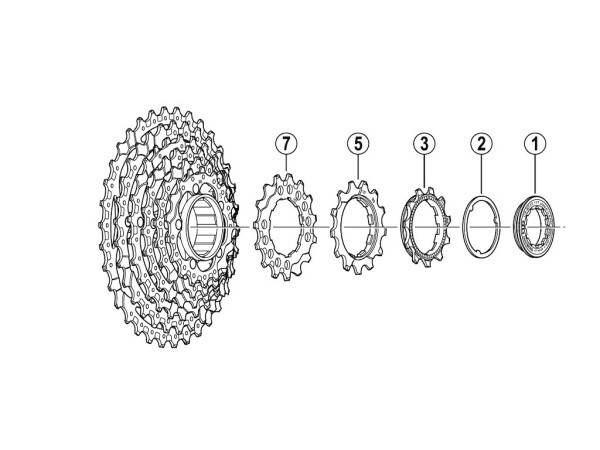 Shimano framdrev 13 tands till kassett CS-M750AS