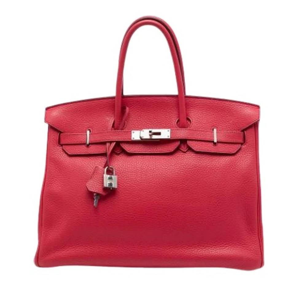 Hermès Vintage Pre-owned Birkin 35 - Vintage - Dame - Rød - ONE SIZE - Læder