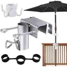 Parasolfod til altan, Justerbar parasolfod til altan ø 25-38 mm, Parasolfixering til balustrade til altan og terrasse.ca