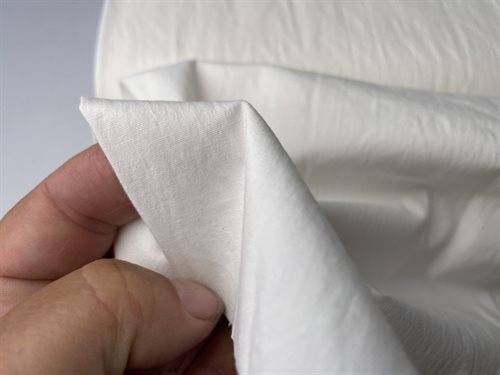 Silikone poplin med stræk - flot offwhite, udgår