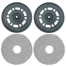 2 stycken torkdukar, hållare reservdelar tillbehör för Dreame L10s Pro Ultra Heat/X40 Ultra/L20 Ultra robotdammsugare, tvättbar mikrofiber torkdyna