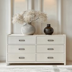 Soho Cream Oak Veneer 6 Drawer Chest