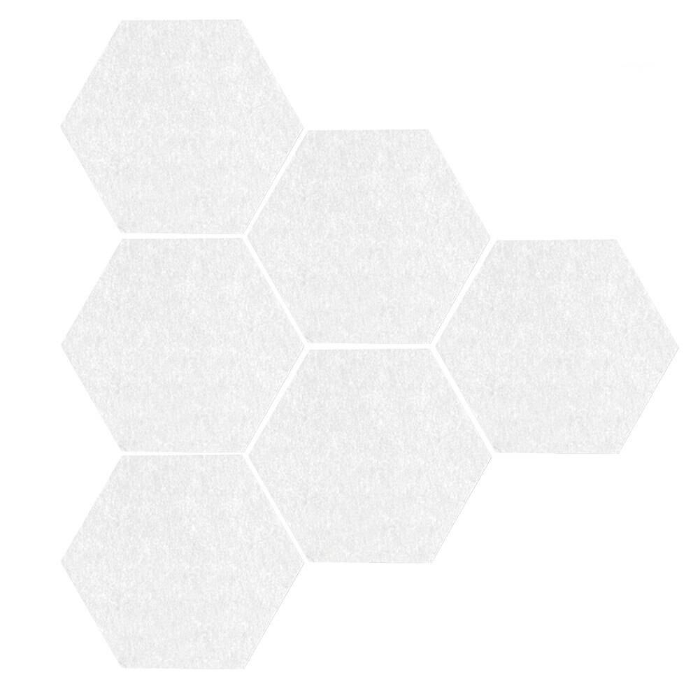 6 st hexagon korktavla modern memon display vardagsrum fotografi ritning sovrum foto multifunktion självhäftande meddelande - Vit