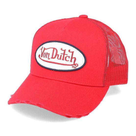 Von Dutch - Röd trucker Keps - Kids Fresh Red Trucker @ Hatstore