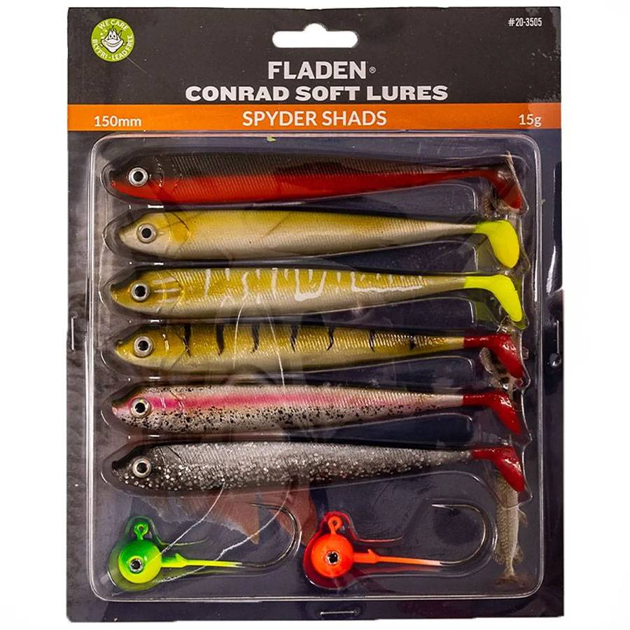 FLADEN Conrad Softlures 3x6 150mm Guddi shad assorted colors