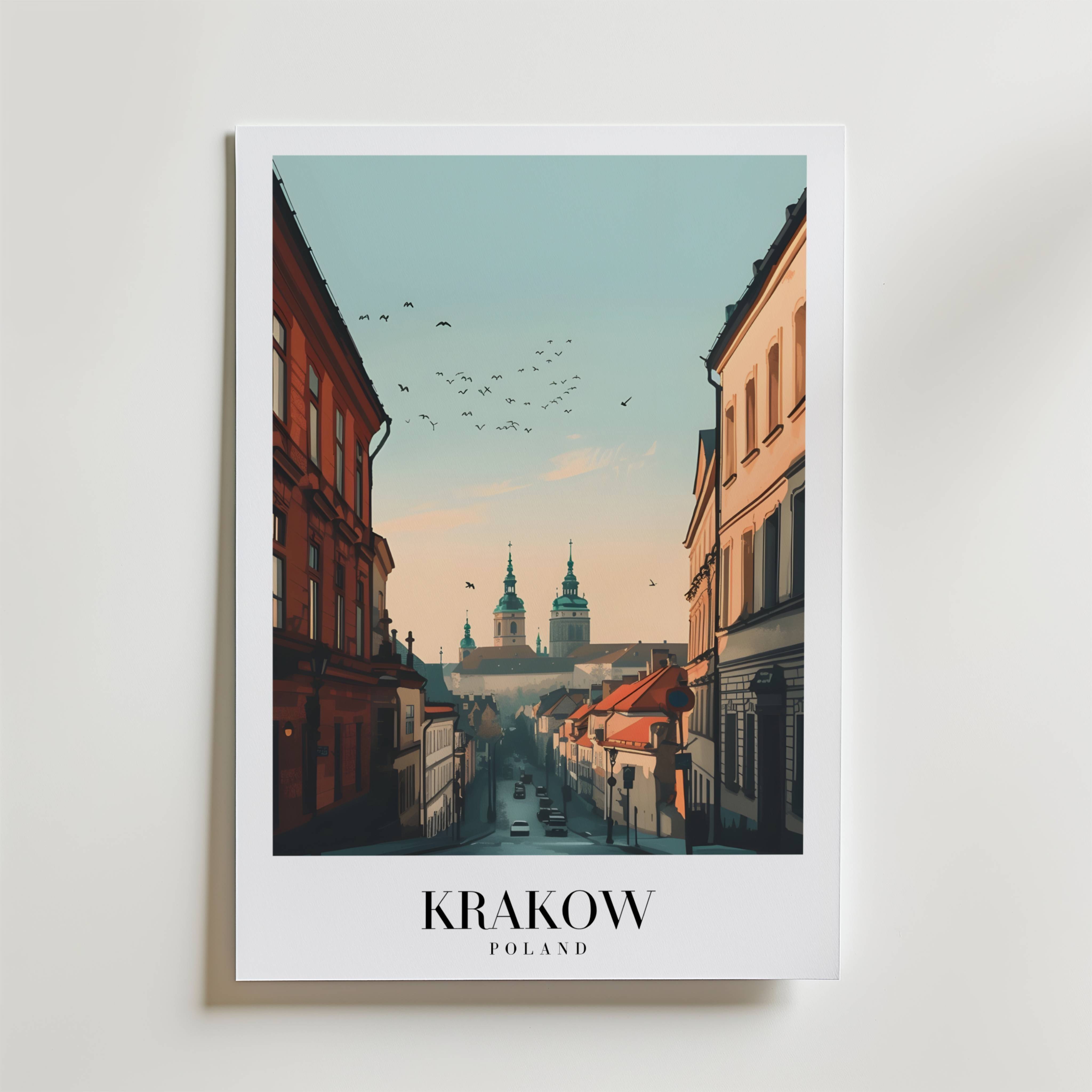 Morning In Krakow Poster - Premium Canvas 21x30 cm