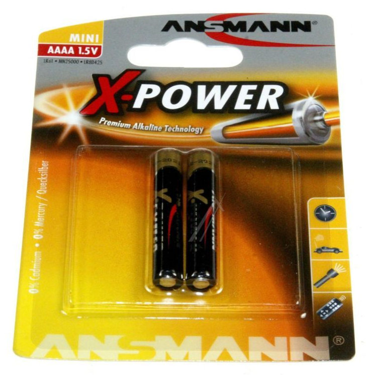 AAAA Batterier. LR61, 1,5 V. 2 Stk. pakning