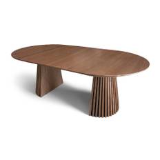 Måne Lamel Spisebord M. Tillægsplader - Espresso Ø120-165-210 cm