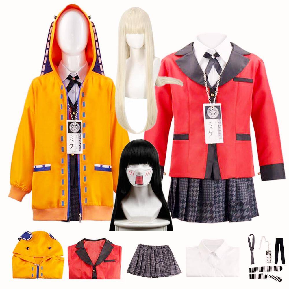 Anime Mari Saotome Kakegurui Compulsive Gambler School Uniformer Set Cosplay Kostymer cm