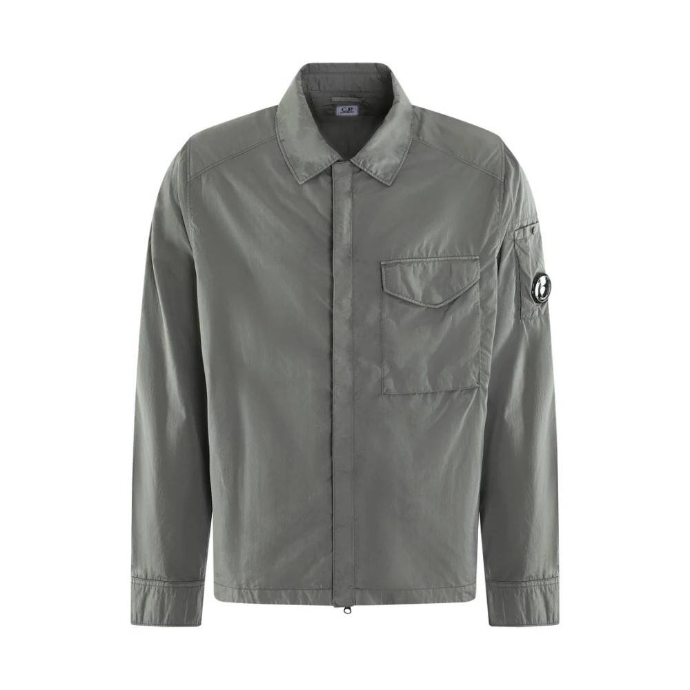 C.P. Company Chrome-R Lens Zipped Overshirt - Jakker - Herre - Grøn - 2XL - Uld