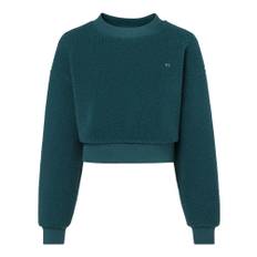 Tommy Hilfiger, Strik, Dame, Grøn, S, Uld, Grøn Sherpa Cropped Sweater