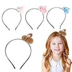 Zunishaone Bunny Hair Hoop, Påskhare Hårband - 4X Söta hårband Head Boppers Huvudbonader | Kaniner Huvudbonader Kvinnor Flickor Favor för vårens födelsedag, maskerad, jul