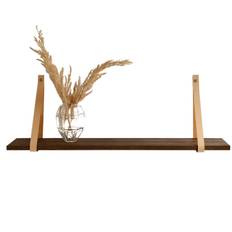 NocNoi Harre Vig v�gghylla - r�kt ek med naturl�derrem, 50-100 cm. 100x20 cm