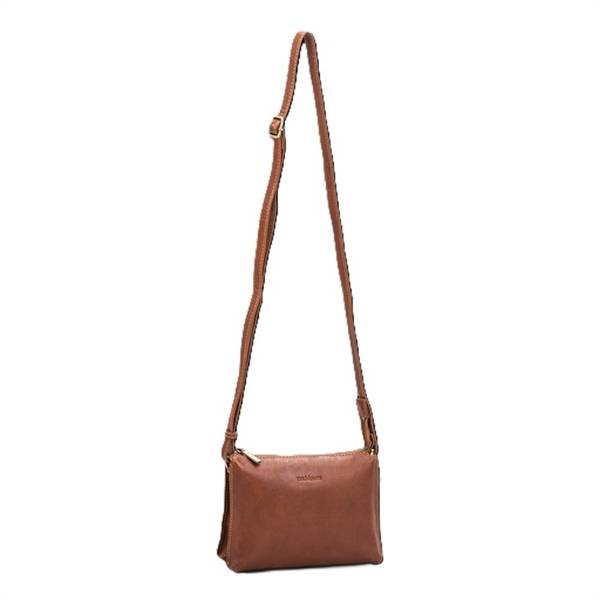 The Monte skind skuldertaske, 6059265 Cognac