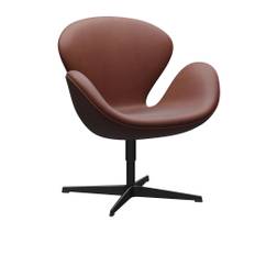 Fritz Hansen - 3320 Swan, Grace - Chestnut - Lænestole - Arne Jacobsen - Brun - Læder/Metal/Skum