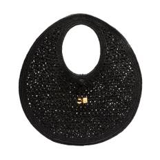 Jacquemus, Taske, Dame, Sort, ONE SIZE, Sort Raffia Strandtaske