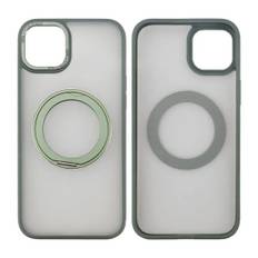 iPhone 15 Plus Skal med MagSafe Stativ - Grön