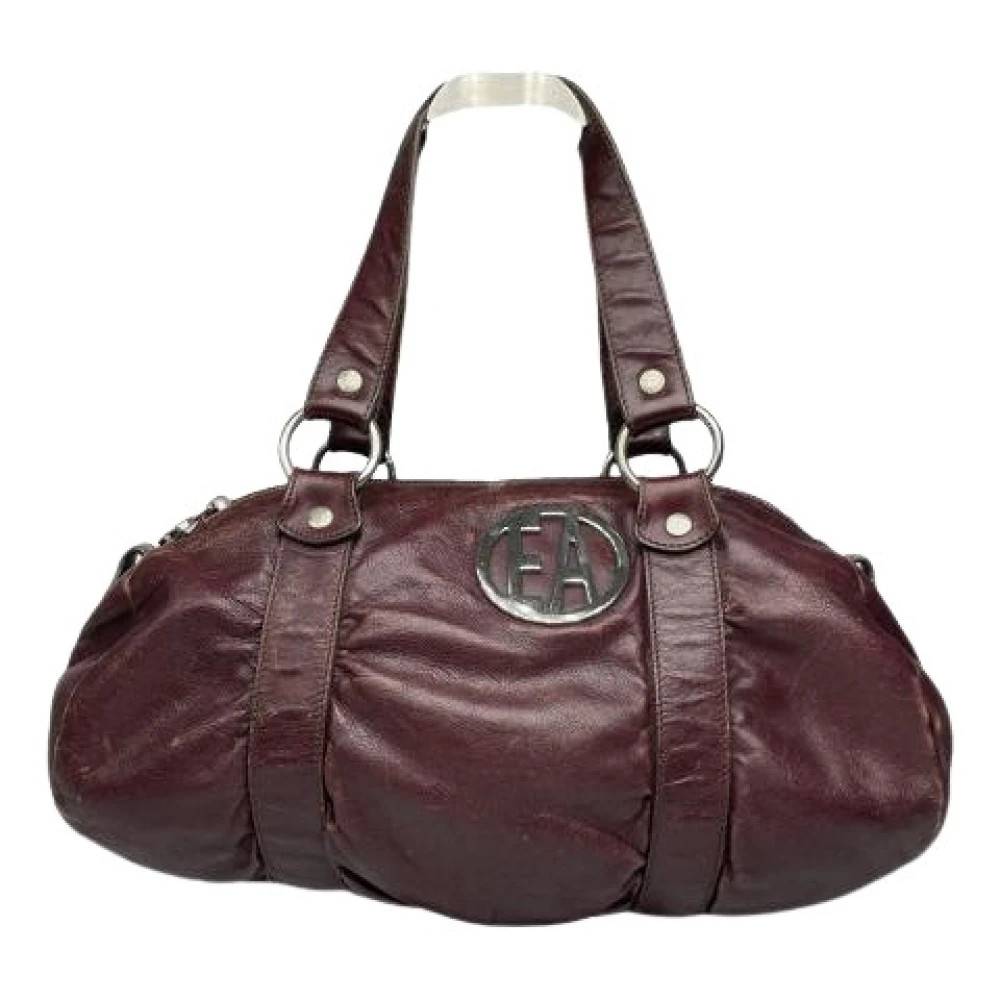 Armani Pre-owned Pre-owned Håndtaske - Vintage - Dame - Lilla - ONE SIZE - Læder