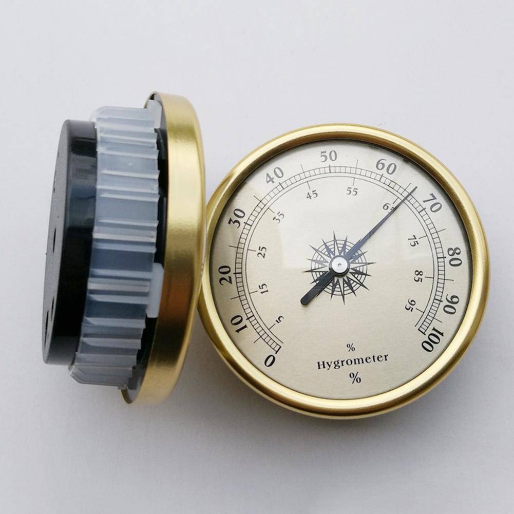 Professionell Termometer Hygrometer Inomhus Stor Skärm Väggmonterad Verkstad Fukt-/Temperaturmätningsinstrument gyllene