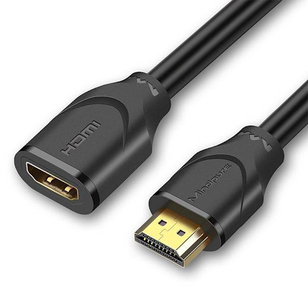 HDMI Förlängningskabel: 4K 60Hz HDMI Hane till Hona 2.0 Version Högupplöst Förlängningskabel för Dator och Skärm 2 m