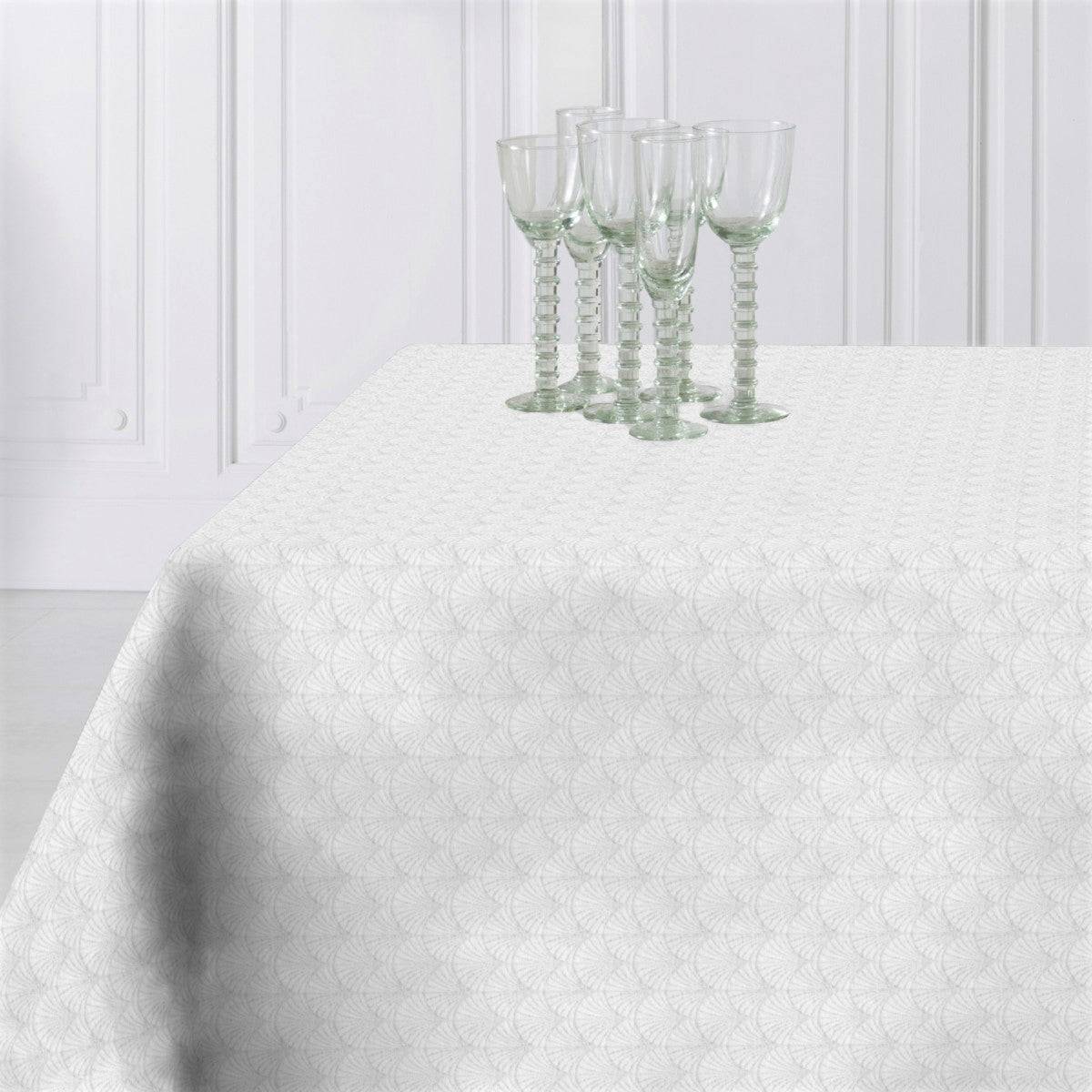 Amigoni Blanco - Jacquard vævet akryldug, 180 cm bred
