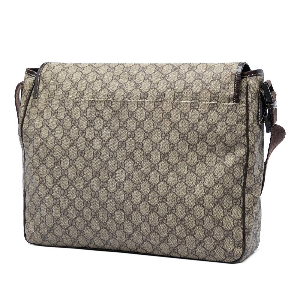 Gucci Vintage Gucci Messenger Bag Stl. - Gucci Vintage Från Magasin - Beige (L 33cm x W 39cm x D 10cm)
