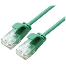 Roline 21.15.3933 RJ45 Netværkskabel, patchkabel CAT 6A U/UTP 1.00 m Grøn Ikke skærmet, Halogenfri, Flammehæmmende 1 stk