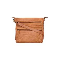 Klassisk Crossbody - Skind Skuldertaske - Cognac