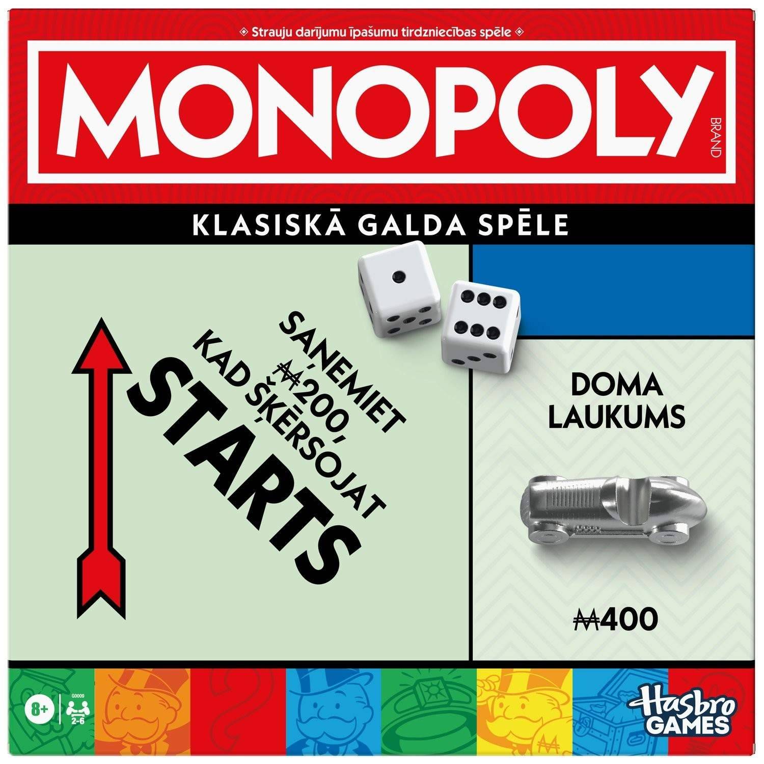 MONOPOLY Klassiskt brädspel i lettiska språkversionen