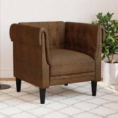 Chesterfield sofa stol Argyle Brun 78.5 x 74.5 x 74.5 cm
